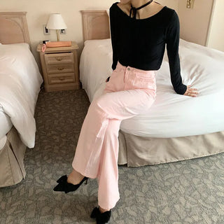 Linen straight pants
