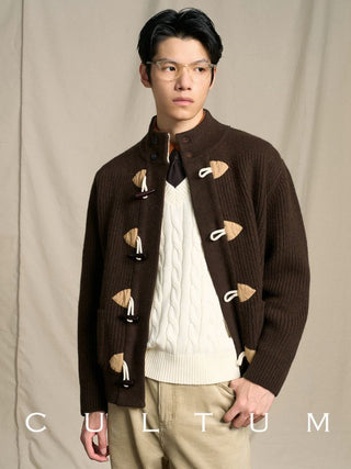 [CULTUM] Merino Wool Ivy Style Toggle Cardigan