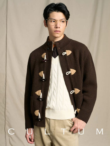 [CULTUM] Merino Wool Ivy Style Toggle Cardigan