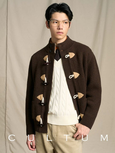 [CULTUM] Merino Wool Ivy Style Toggle Cardigan
