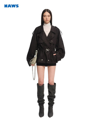 [NOTAWEAR] Twill Tencel Raglan Sleeve Trench  Coat