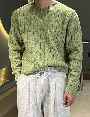 Mohair cable knit (high Q)
