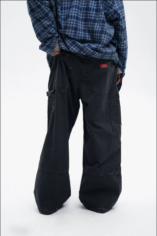 [MASONPRINCE] Textured Cotton Baggy Work Pants