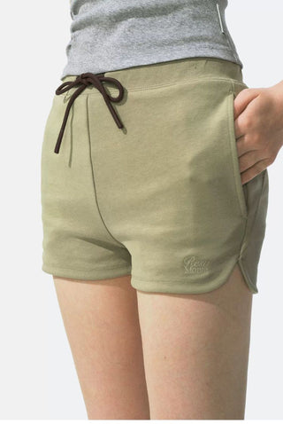 [Monterest] Drawstring Logo Embroidered Sweat Shorts