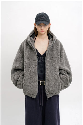 [MASONPRINCE] Fleece Hooded Jacket