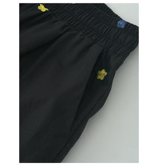 embroidered mop pants