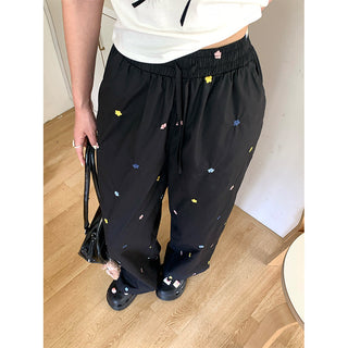 embroidered mop pants