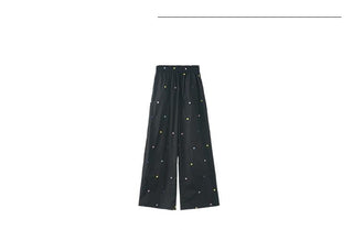 embroidered mop pants