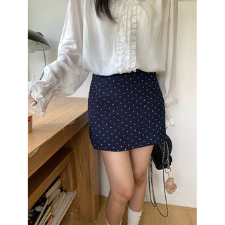 dots A-line skirt