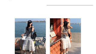 mesh slim skirt