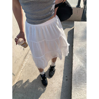 mesh slim skirt