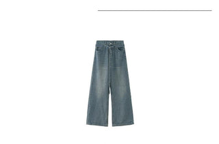 lace-up wide jeans