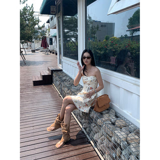 rose tube dress