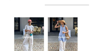 linen straight pants