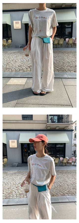 linen straight pants