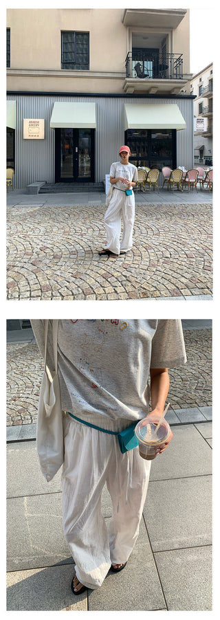 linen straight pants