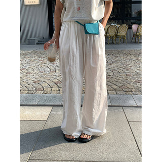 linen straight pants