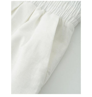 linen straight pants