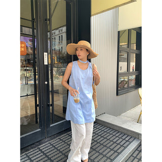 linen straight pants