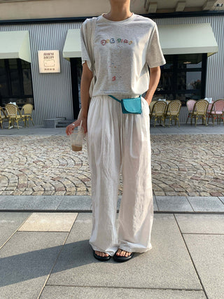 linen straight pants