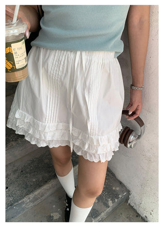 lace-up short skirt