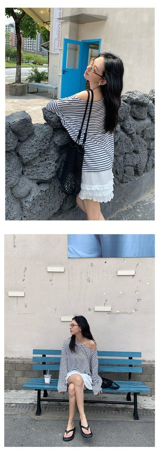 lace-up short skirt