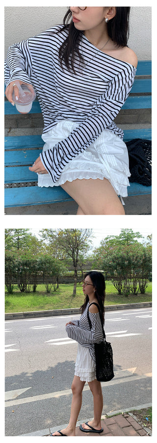 lace-up short skirt