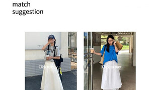 elastic long skirt