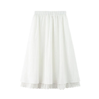 elastic long skirt