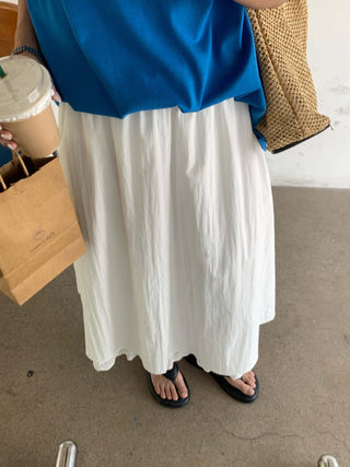 elastic long skirt