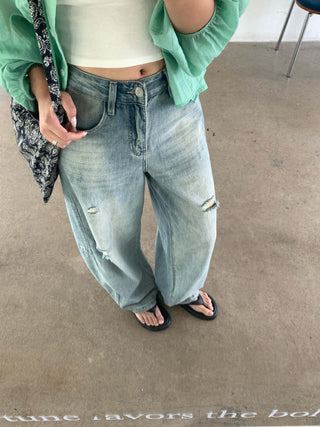worn machete jeans