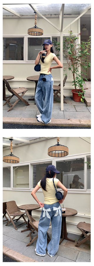 butterfly wide jeans