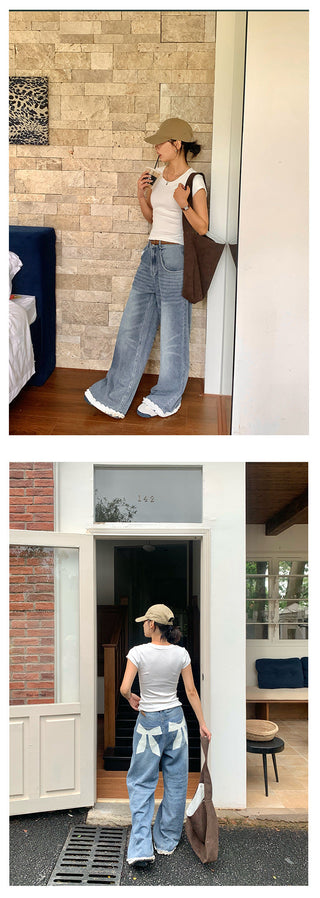 butterfly wide jeans