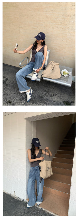 butterfly wide jeans