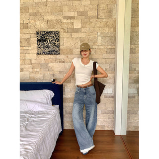butterfly wide jeans