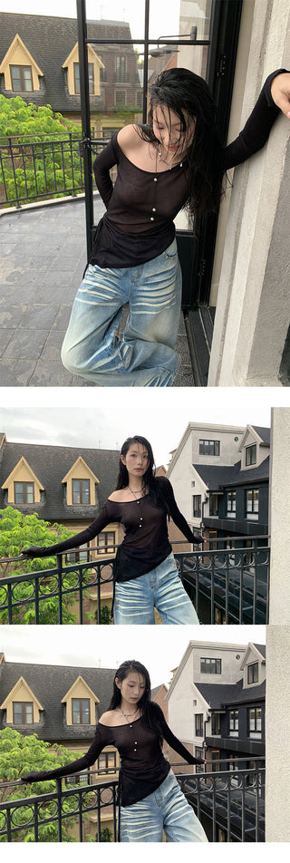 pleated lace top