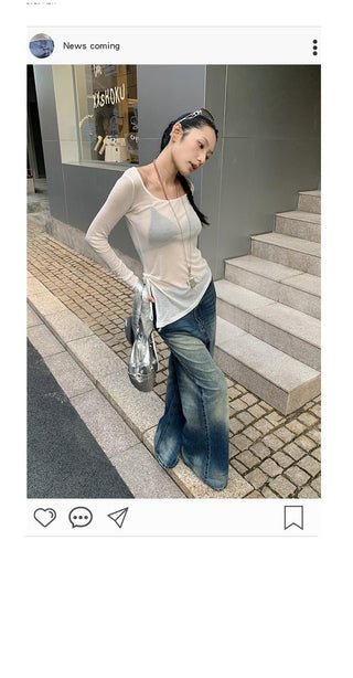 pleated lace top