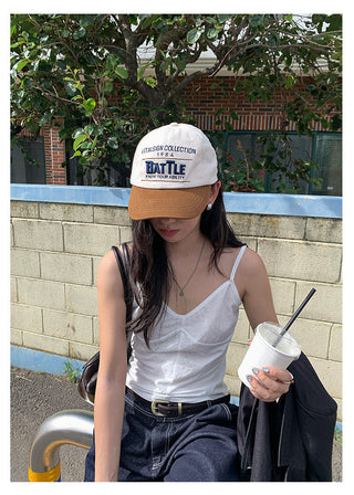 pleated suspender vest