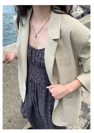 quilted suit jacket