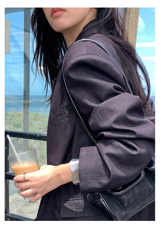 quilted suit jacket