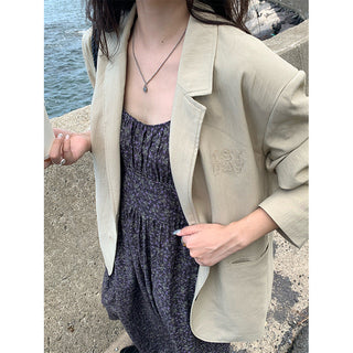 quilted suit jacket