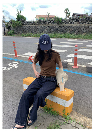washed wide jeans