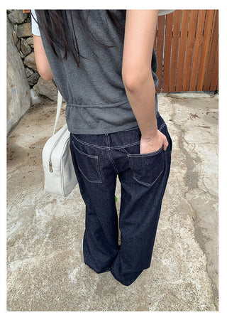 washed wide jeans