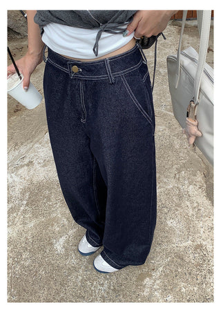 washed wide jeans