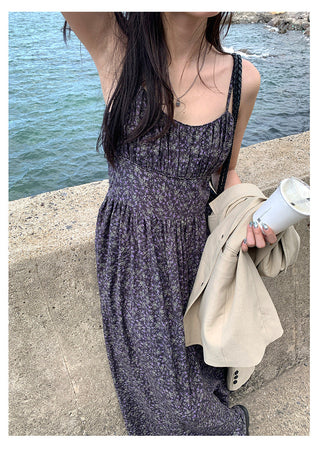 backless floral dress