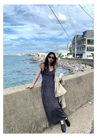backless floral dress