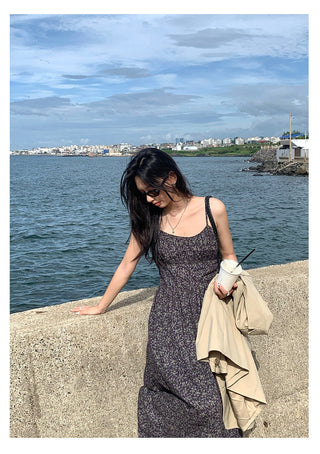 backless floral dress