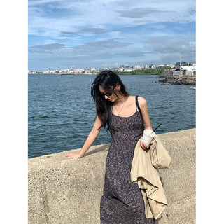 backless floral dress