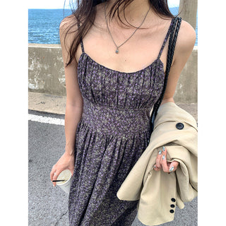 backless floral dress