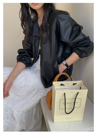 PU leather jacket